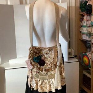 Handmade Pursuation Bohemian embellished crossbody bag ~ NWT